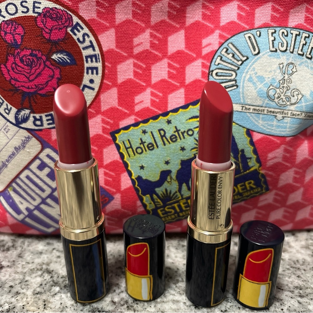 2× ESTEE LAUDER Pure Color Envy Sculpting Lipstick, #420 Rebellious Rose